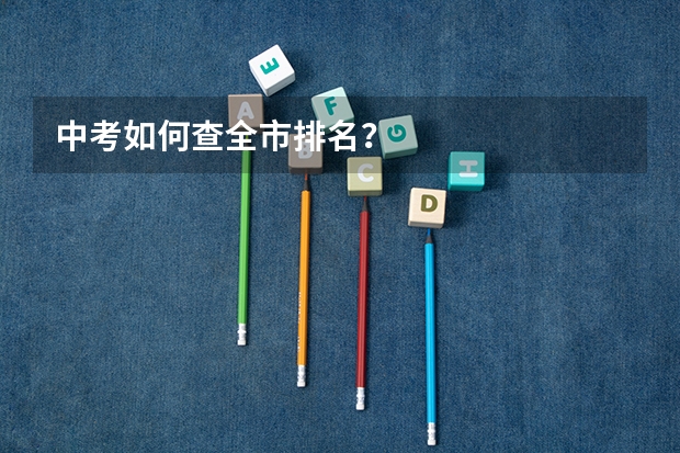 中考如何查全市排名？