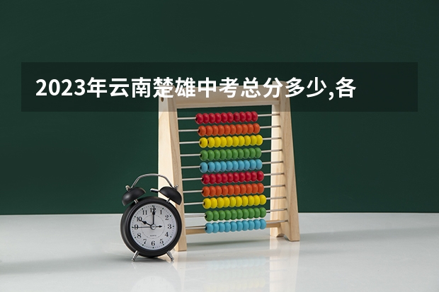 2023年云南楚雄中考总分多少,各科都是多少分？